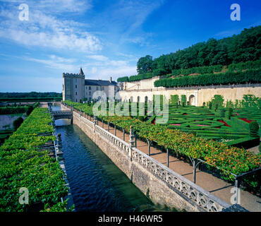 Chateau de Villandry, Villandry, Francia Foto Stock