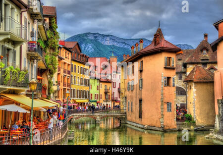 Vista sulla città vecchia di Annecy - Francia Foto Stock