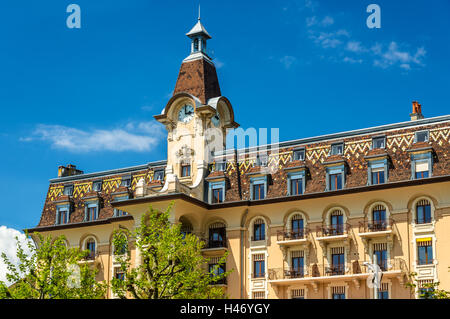Hotel Aulac, un edificio storico di Losanna, Svizzera Foto Stock