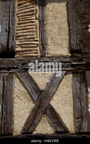 Dettagli architettonici nella città vecchia di Bergerac, Aquitaine - Dordogne, Francia, Foto Stock