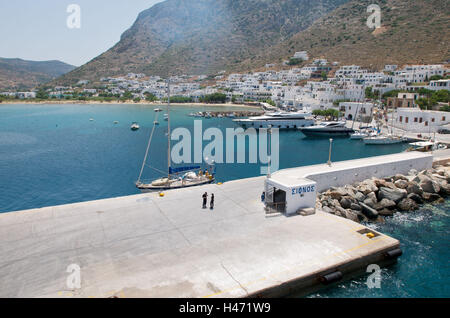 La Grecia, isola di Sifnos, porto, Foto Stock