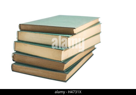 Un mucchio di ingiallito libri vecchi. Foto Stock