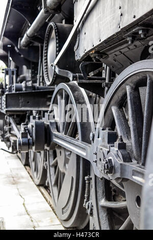 Un vecchio treno a vapore dettagli Foto Stock