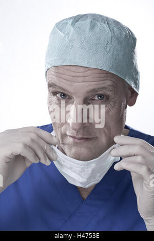 Op. medico con maschera, ritratto, Foto Stock