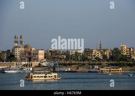 Egitto Luxor, vista sul Nilo della Cisgiordania, Foto Stock