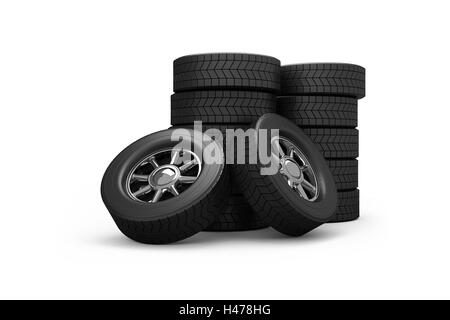 Righe dei pneumatici Foto Stock