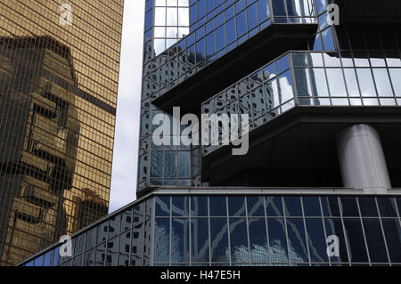 Lippo Tower, vetro anteriore, cielo, Hong Kong, Cina Foto Stock