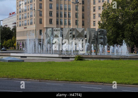 Stralauer sobborgo, Friedrich di grove, del Karl Marx avenue, Berlino, Germania, Foto Stock