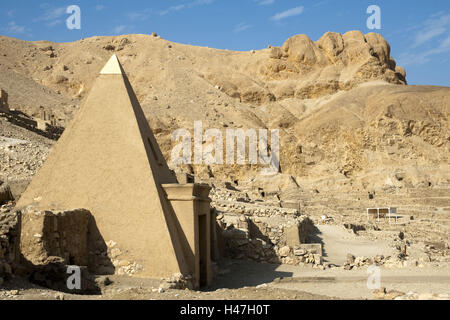 Egitto Luxor, west bank, Deir cucchiaio Medina, la liquidazione la necropoli dei lavoratori, Foto Stock