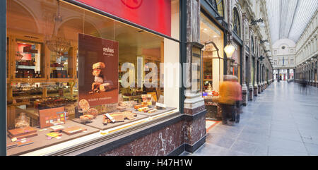 Il Belgio, Bruxelles, galleria di Roi, negozi, display, Foto Stock