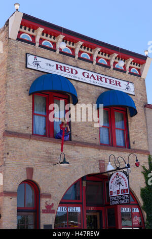 Stati Uniti d'America, Arizona, Route 66, Williams, hotel facciata, Foto Stock