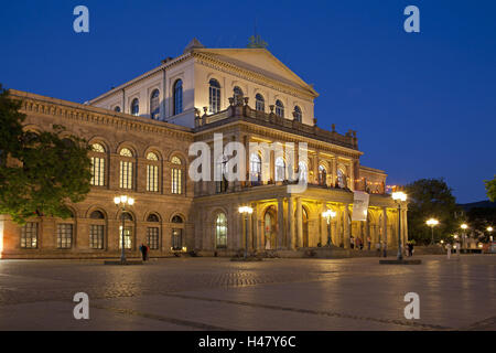 Germania, Bassa Sassonia, Hannover, Landestheater, sera, Foto Stock