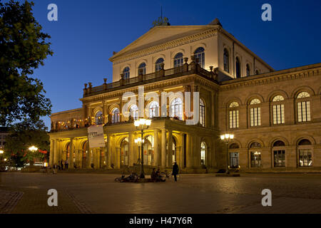 Germania, Bassa Sassonia, Hannover, Landestheater, sera, Foto Stock