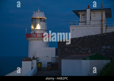 Irlanda, Wicklow Capo Faro, sera, Foto Stock