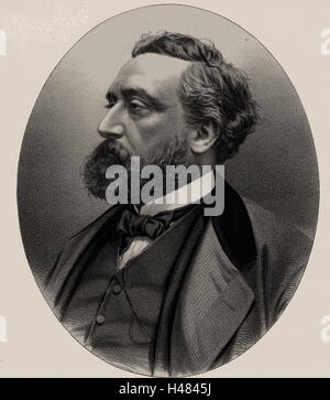 Michel Leon Gambetta (1838-1882) statista francese Foto Stock