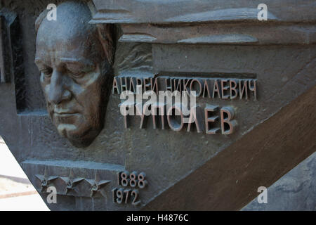 Mosca, il cimitero di Novodevichy, tomba di Tupolev, Foto Stock