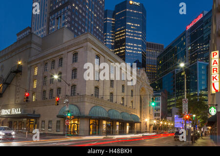 HEINZ HALL distretto culturale centro di Pittsburgh Pennsylvania USA Foto Stock