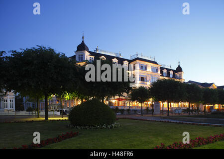 Germania, Meclemburgo-Pomerania, isola di Usedom, Hotel Ahlbecker Hof in: Spiaggia di Ahlbeck, Foto Stock