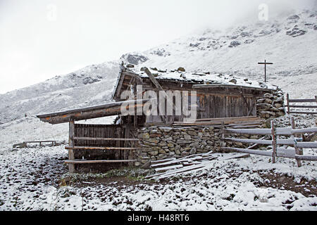 Rifugio alpino nel Eggen Obertal, Alto Adige, Foto Stock