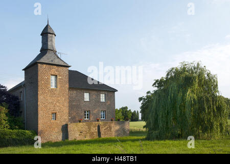 In Germania, in Renania settentrionale-Vestfalia, cerchio Düren, Inden Inden, pier, casa Pesch, Foto Stock