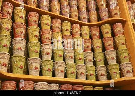 Belgio, caricamento, dettaglio ripiano, caramelle, dolci, Foto Stock