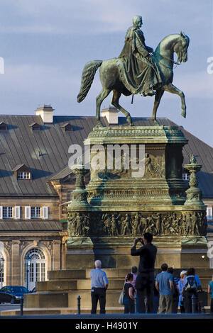 Re Johann monumento, Dresda, Sassonia, Germania, Foto Stock