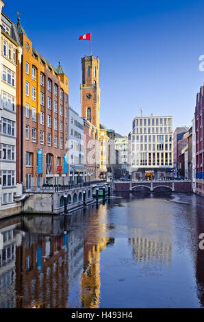 Germania, Hamburg city centre, Alster, Bleichenfleet, Alte Post, Foto Stock