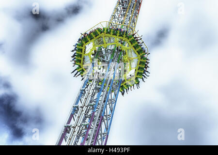 Freefall Tower al Oktoberfest a Monaco di Baviera, Foto Stock