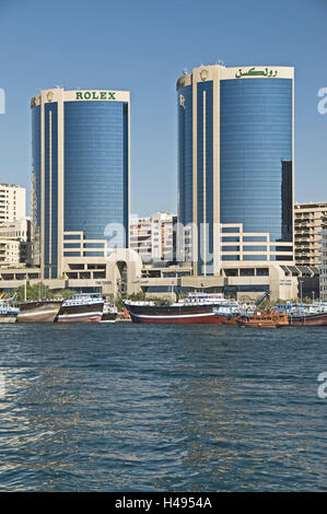 VAE, Dubai, Alto sorge, di Twin Towers, Foto Stock