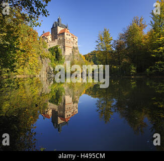 In Germania, in Sassonia, castello Kriebstein sopra il Zschopau, Foto Stock