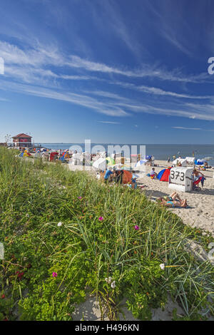 Spiaggia di Hooksiel (paese), Germania, Bassa Sassonia, Foto Stock