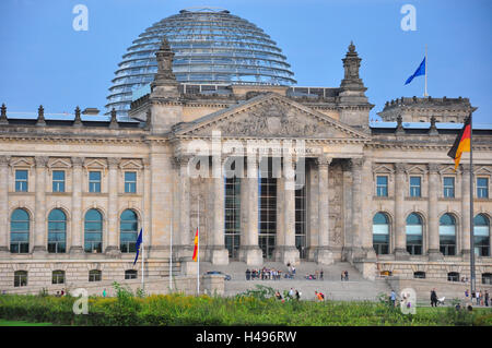 Germania Berlino, centro quartiere governativo, Reichstag, Foto Stock