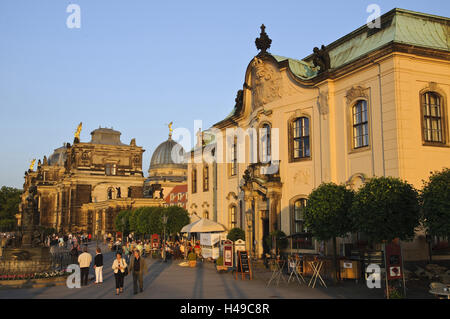 La Terrazza di Brühl, Sekundogenitur, Accademia di belle arti di Dresda, Sassonia, Germania, Foto Stock