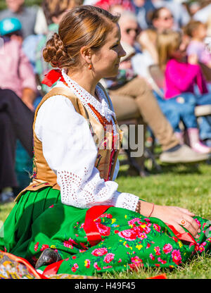 Finale della Sagra della Pecora, montanari polacchi in esecuzione al Folklife Fair, Hailey e Sun Valley, Idaho, Stati Uniti d'America Foto Stock