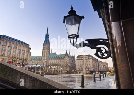 Germania, Hamburg city centre, interno Alster, City Hall, City Hall, mercato Foto Stock