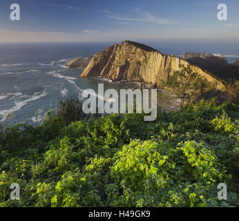 Playa del Silencio, Costa Verde, Asturias, Spagna, Foto Stock