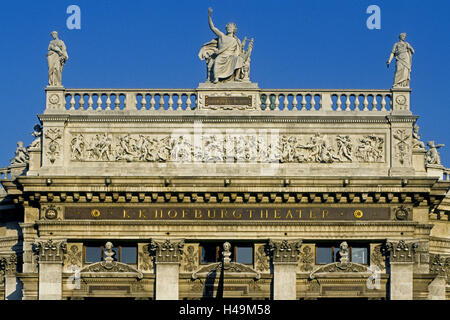 Austria, Vienna, Dr.-Karl-Lueger-Ring, Burgtheater, nel 1874-77 da Gottfried Semper, Foto Stock