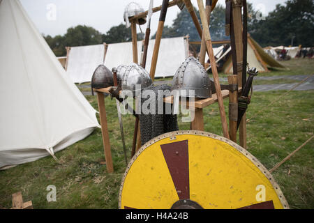 La battaglia, Inghilterra. 14 ottobre 2016, Hastings 950th anniversario preparazione,s per una serie di avvenimenti che segnano il 950th della battaglia di Hastings. Credito: Jason Richardson / Alamy Live News Foto Stock