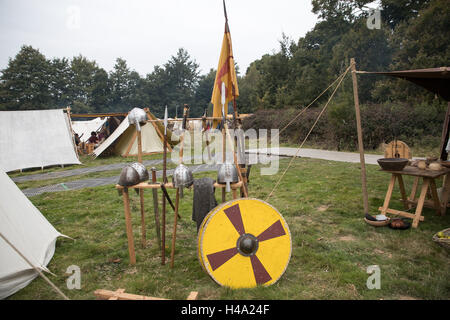 La battaglia, Inghilterra. 14 ottobre 2016, Hastings 950th anniversario preparazione,s per una serie di avvenimenti che segnano il 950th della battaglia di Hastings. Credito: Jason Richardson / Alamy Live News Foto Stock