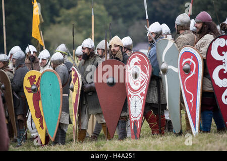 La battaglia, Inghilterra. 14 ottobre 2016, Hastings 950th anniversario preparazione,s per una serie di avvenimenti che segnano il 950th della battaglia di Hastings. Credito: Jason Richardson / Alamy Live News Foto Stock