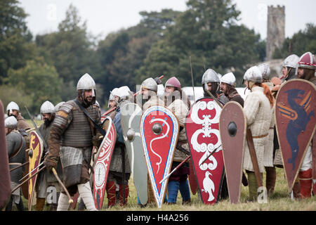 La battaglia, Inghilterra. 14 ottobre 2016, Hastings 950th anniversario preparazione,s per una serie di avvenimenti che segnano il 950th della battaglia di Hastings. Credito: Jason Richardson / Alamy Live News Foto Stock