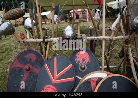 La battaglia, Inghilterra. 14 ottobre 2016, Hastings 950th anniversario preparazione,s per una serie di avvenimenti che segnano il 950th della battaglia di Hastings. Credito: Jason Richardson / Alamy Live News Foto Stock