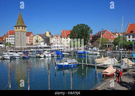 In Germania, in Baviera, Lindau, Lago di Costanza, porto, Foto Stock