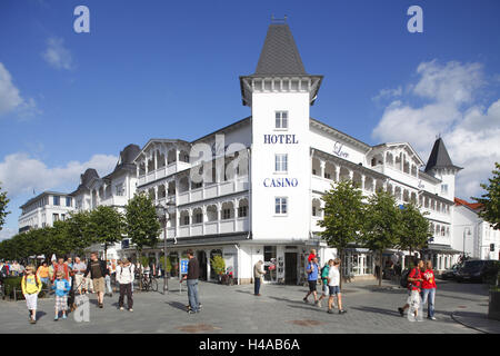 Germania, Meclemburgo-Pomerania occidentale, isola di Rügen, spa architettura in Binz, Foto Stock