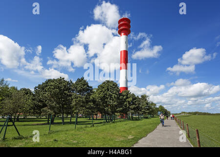 Faro Oberfeuer Voslapp, Germania, Bassa Sassonia, Foto Stock