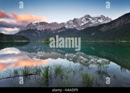 In Germania, in Baviera, 'Eibsee' (lago), montagne, Foto Stock