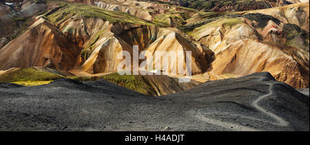 L'Islanda, Landmannalaugar, vulcano Hekla, Foto Stock