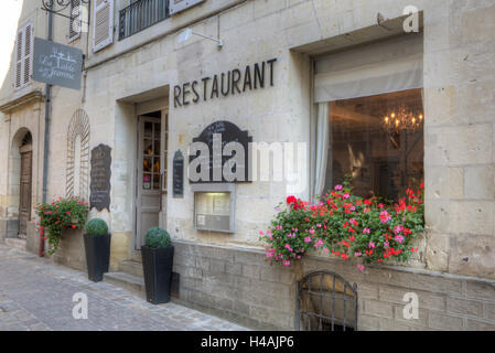Il ristorante La Table de Jeanne, Château-Chinon, Ville, città, Dipartimento Nièvre, Loire, Borgogna, in Francia, in Europa Foto Stock