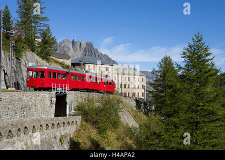 Ferrovia a cremagliera Montvers, Chamonix-Mont-Blanc, Foto Stock