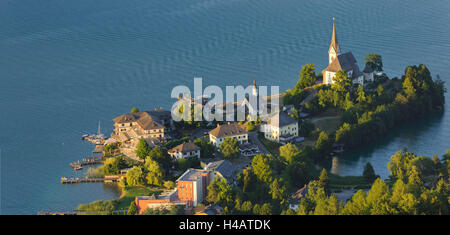 Maria Wörth, penisola, Wörthersee, Carinzia, Austria Foto Stock